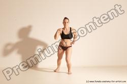 Underwear Martial art Woman White Moving poses Average long colored Dynamic poses Academic